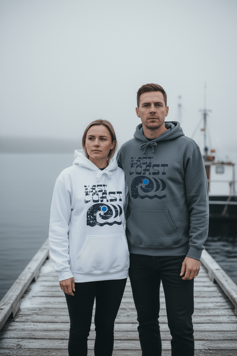 Couple lifestyle - Maine winter dock