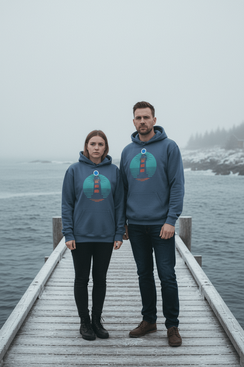 Couple lifestyle - Maine winter dock