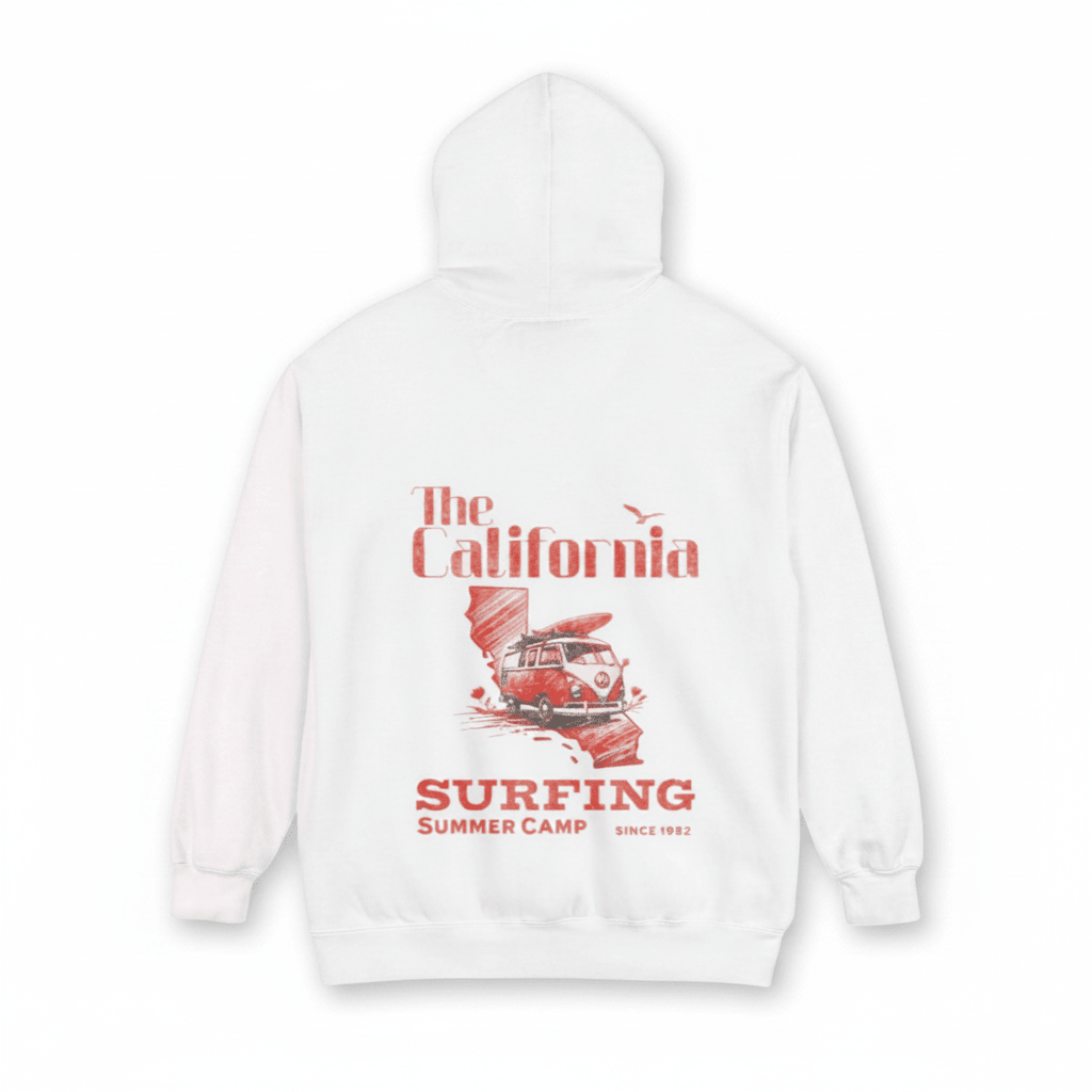 White hoodie back view - white background