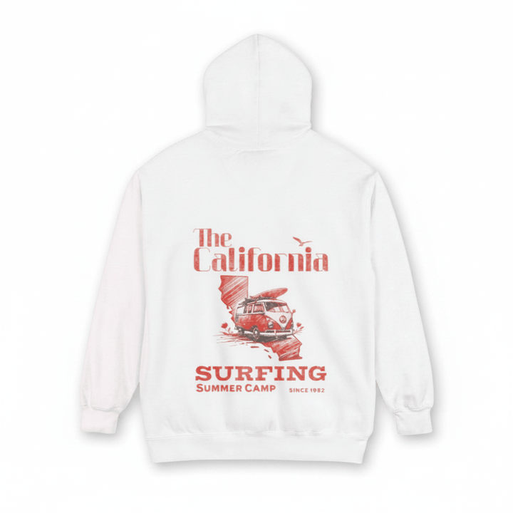 White hoodie back view - white background