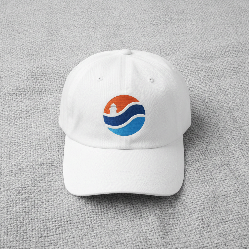 Lighthouse & Wave Dad Cap — Beach Blanket 2
