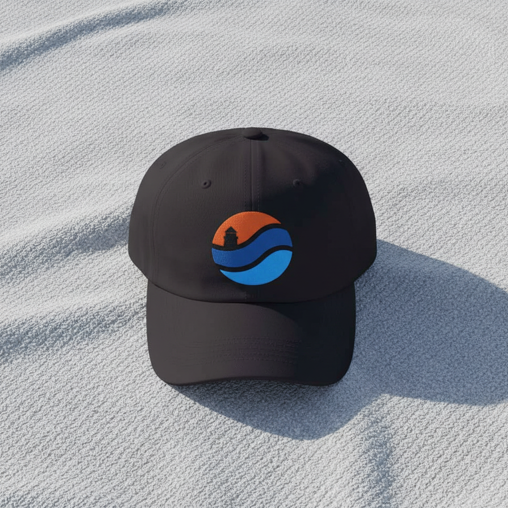 Lighthouse & Wave Dad Cap — Beach Blanket 3