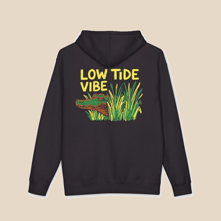 Low Tide Vibe Alligator hoodie — alternate view 7 of this coastal graphic pullover by Five Tides Apparel