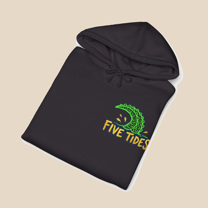 Low Tide Vibe Alligator hoodie — alternate view 8 of this coastal graphic pullover by Five Tides Apparel