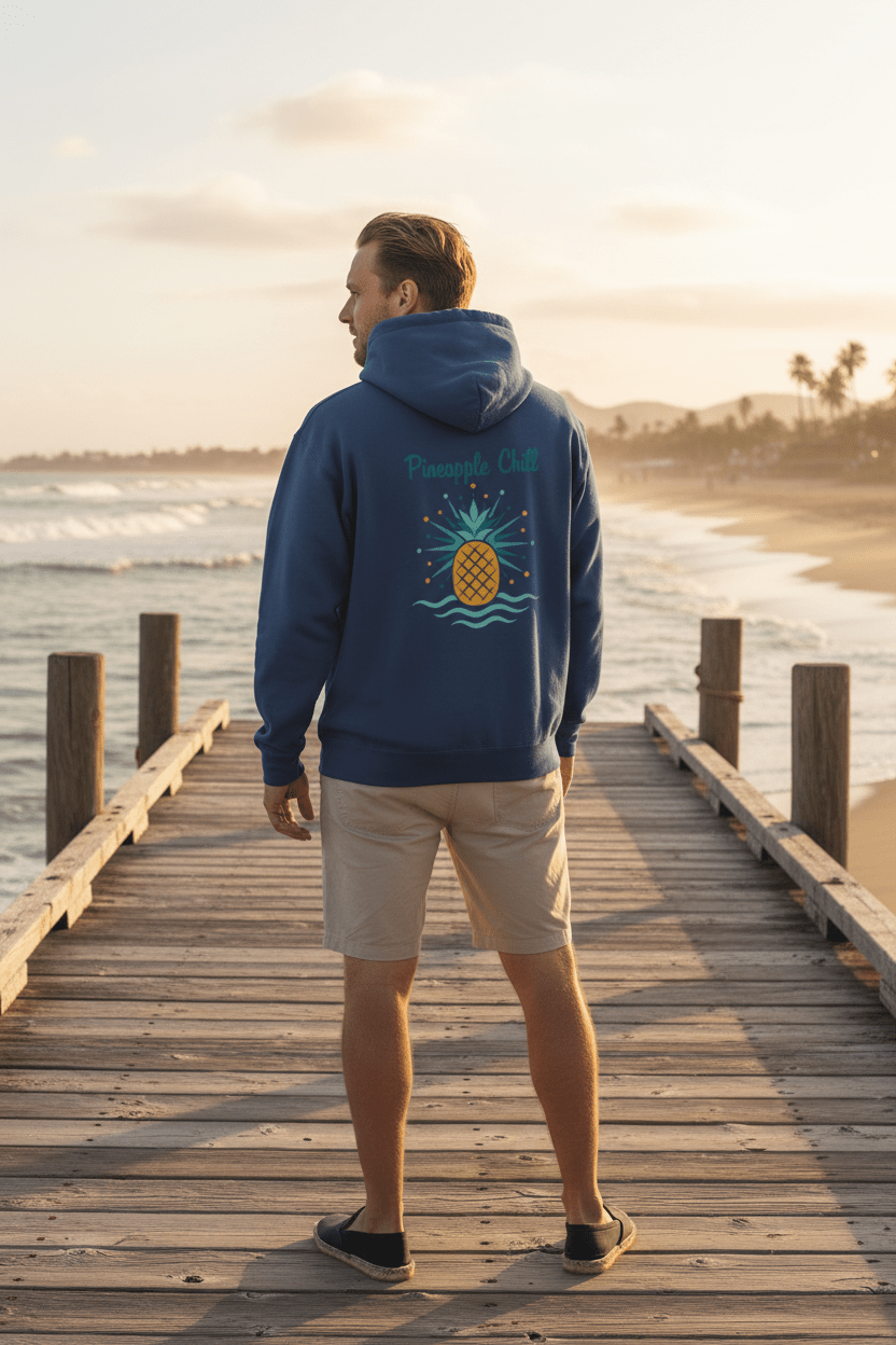 Male Lifestyle - Indigo Pineapple Hoodie