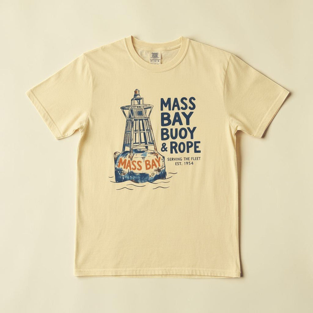 Mass Bay Buoy & Rope Graphic Tee — Banana on Colorful Driftwood