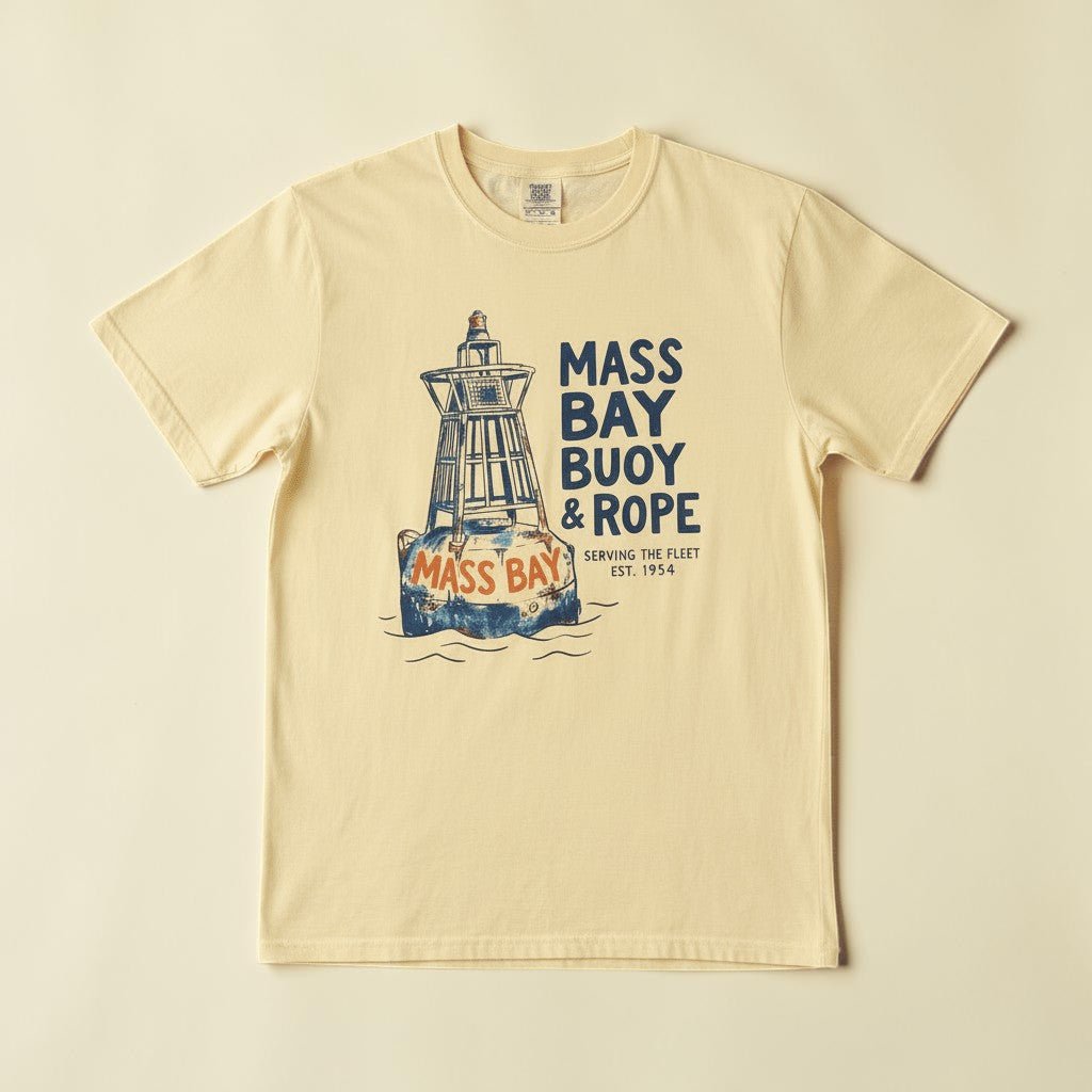 Mass Bay Buoy &amp; Rope Graphic Tee — Banana on Colorful Driftwood