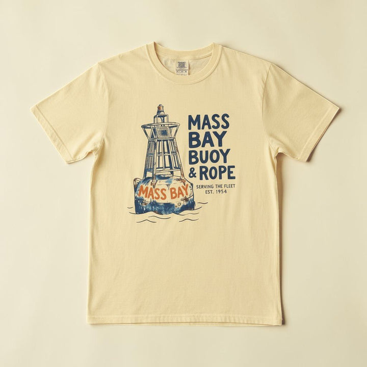 Mass Bay Buoy &amp; Rope Graphic Tee — Banana on Colorful Driftwood