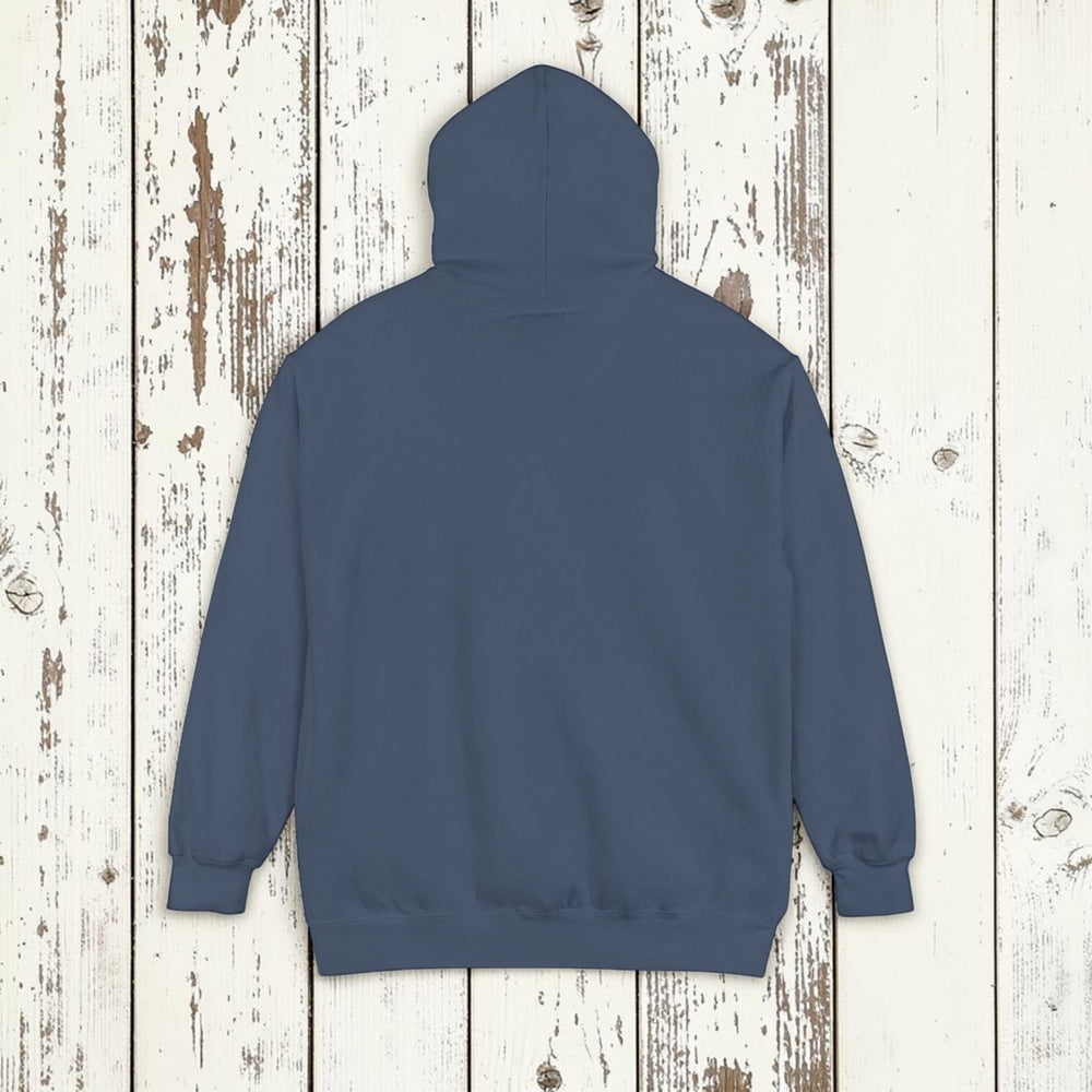 Moon Phases Vibes Garment-Dyed Hoodie — Lunar Graphic Pullover - FIVE TIDES APPAREL
