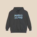 Morris Island coastal pepper hoodie front flat lay — coastal graphic pullover by Five Tides Apparel