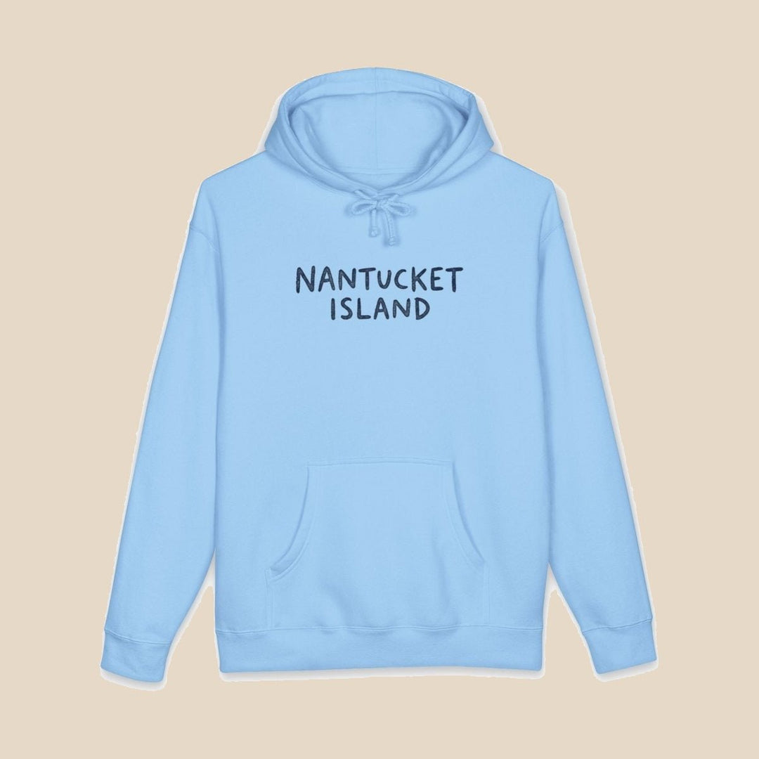 Nantucket Island Shell hoodie — scallop shell graphic pullover by Five Tides Apparel, view 2 of 15