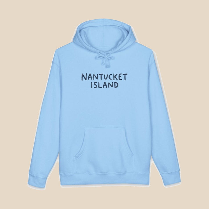 Nantucket Island Shell hoodie — scallop shell graphic pullover by Five Tides Apparel, view 2 of 15