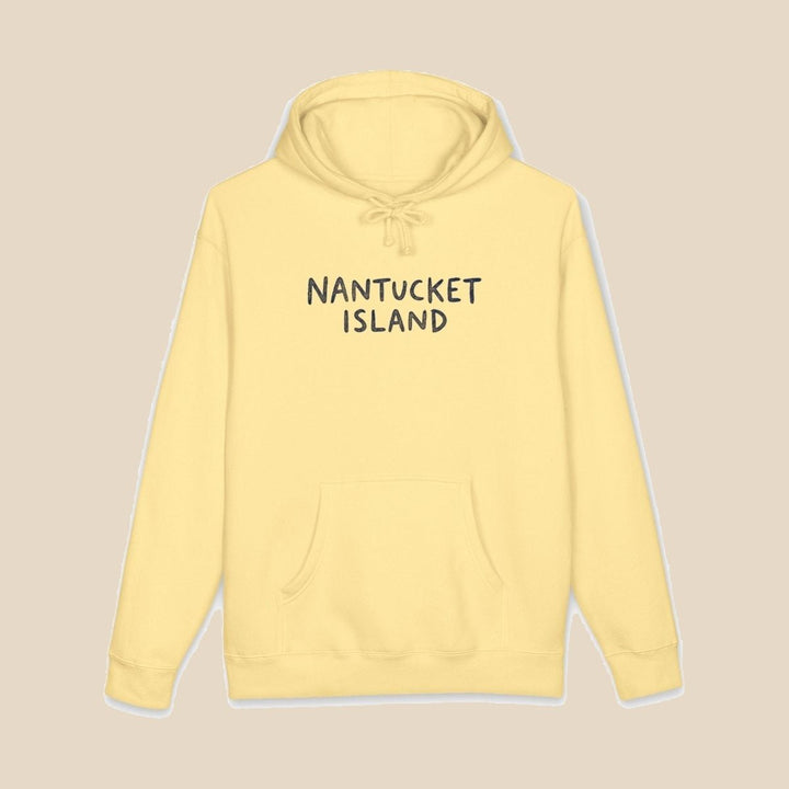 Nantucket Island Shell hoodie — scallop shell graphic pullover by Five Tides Apparel, view 1 of 15