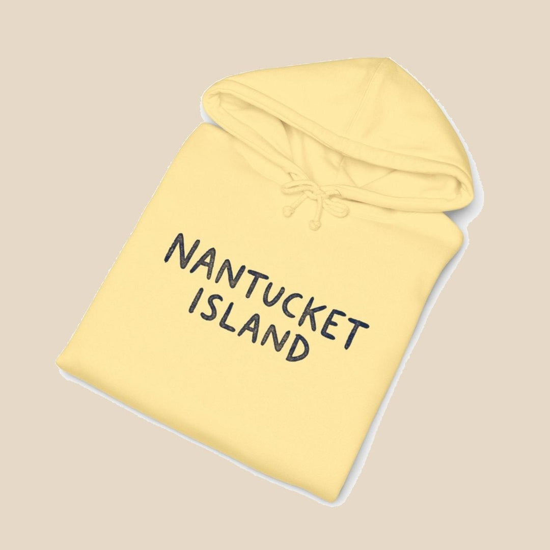 Nantucket Island Shell hoodie — scallop shell graphic pullover by Five Tides Apparel, view 5 of 15