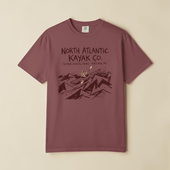 North Atlantic Kayak Co. Graphic Tee — Brick on Colorful Driftwood