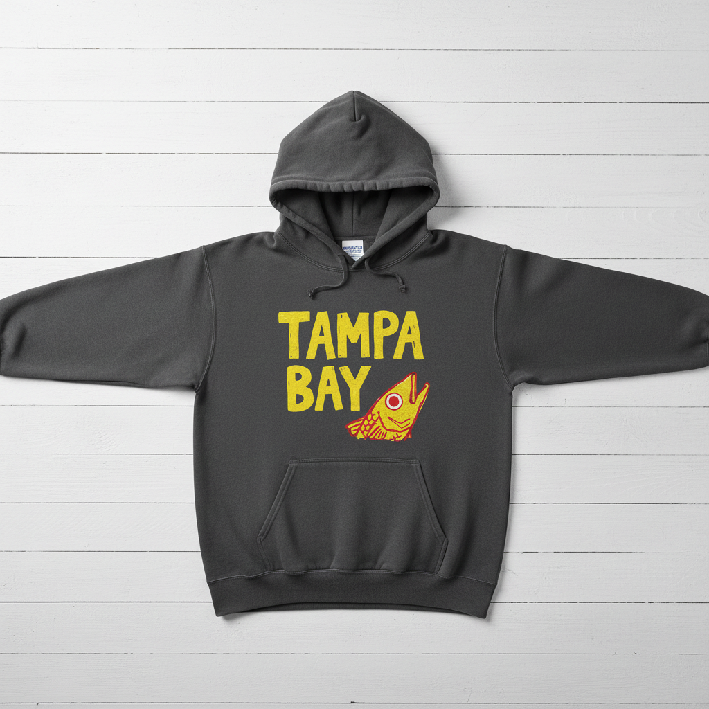 Pepper Tampa Bay hoodie front flat lay