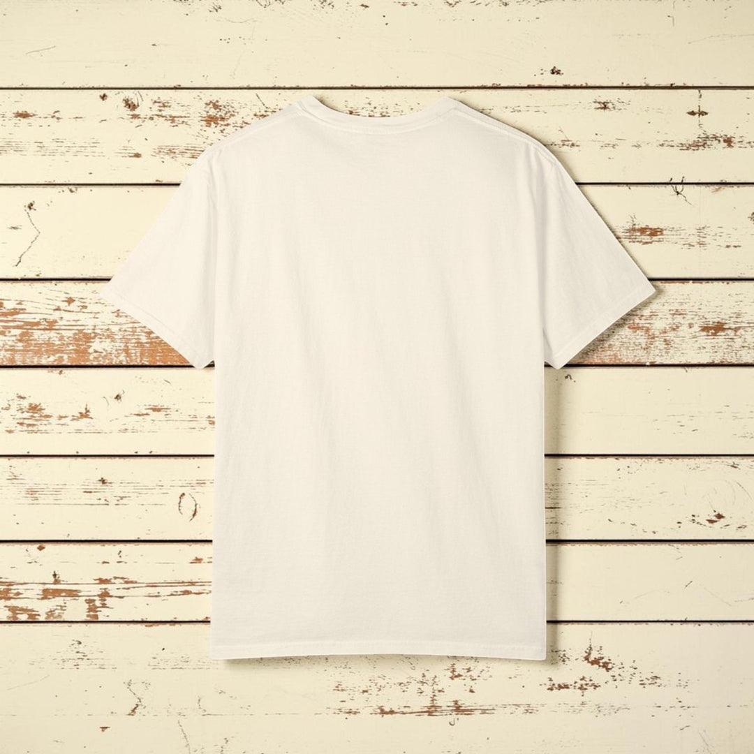 Beige t-shirt on a white background