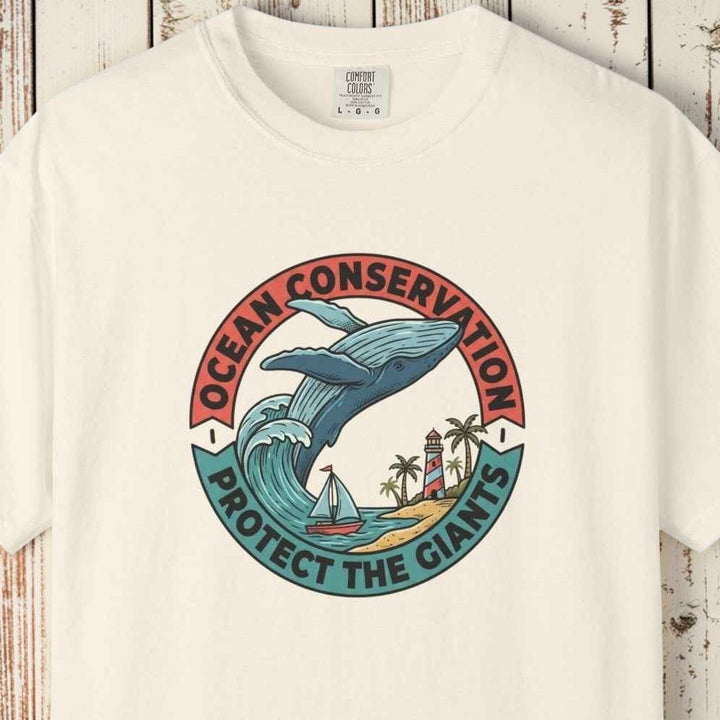 Ocean Conservation Whale T-Shirt — "Protect the Giants" Graphic Summer Fashion Tee