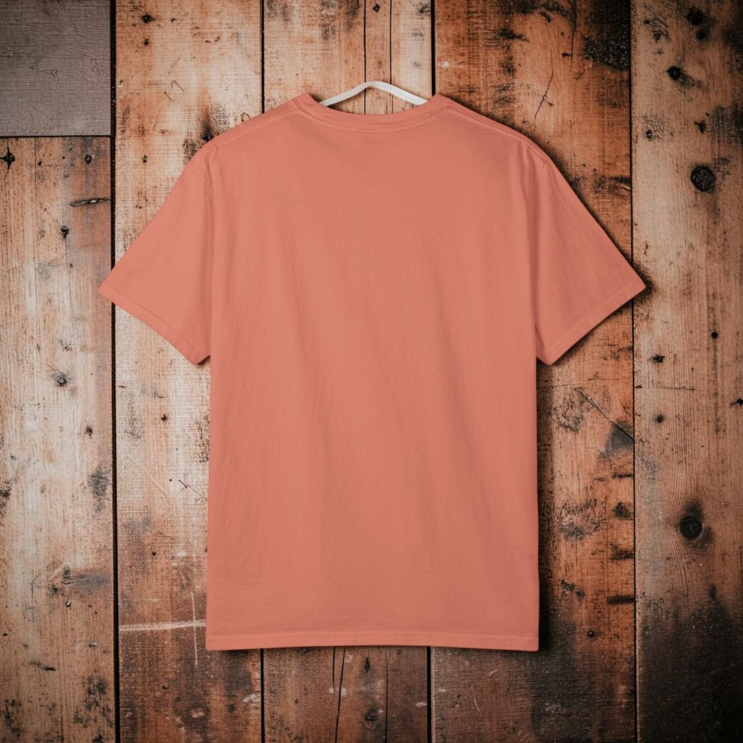 Red Tiki Skull Tee | Five Tides Garment-Dyed Surf Graphic - FIVE TIDES APPAREL
