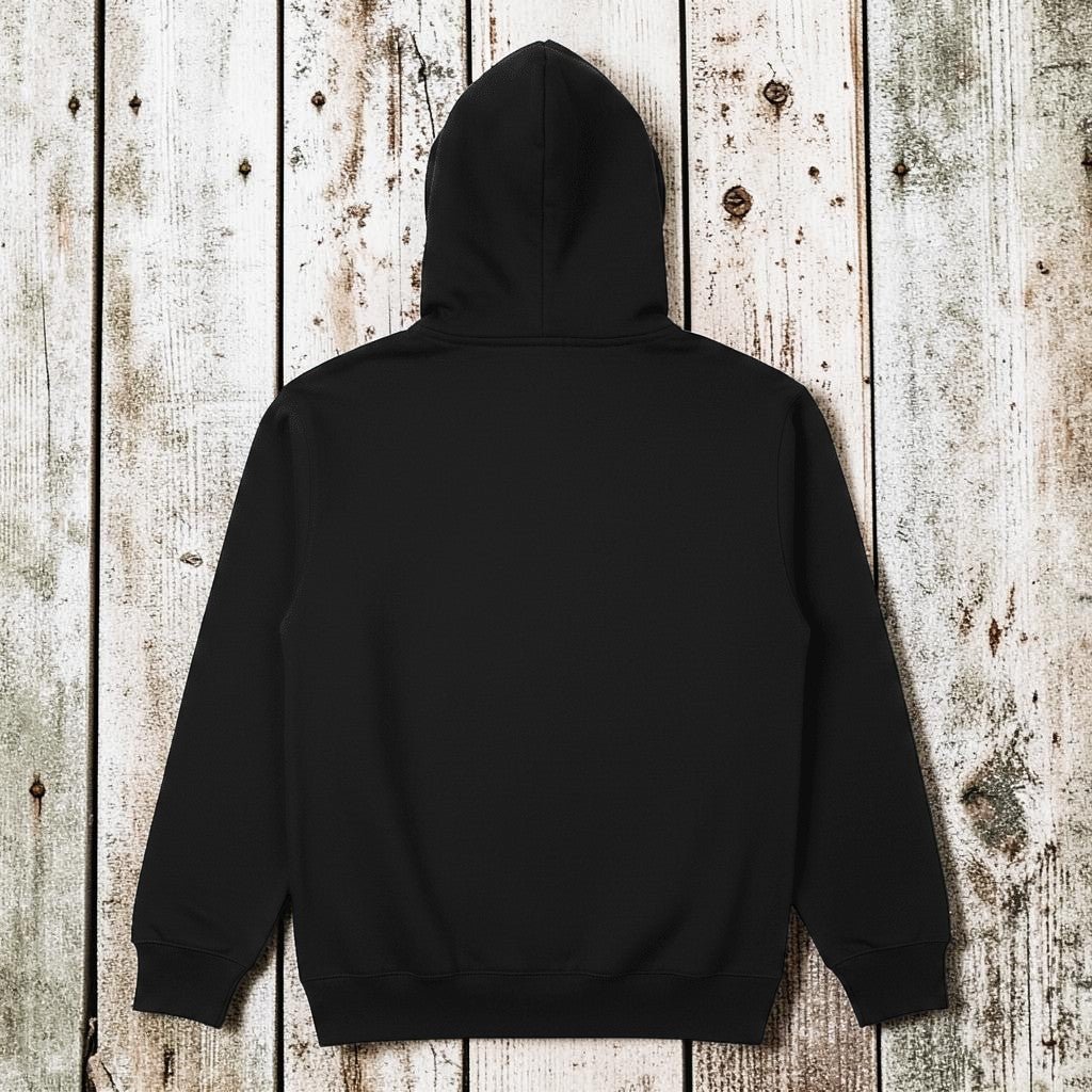 Charcoal VW surf van hoodie back - white background