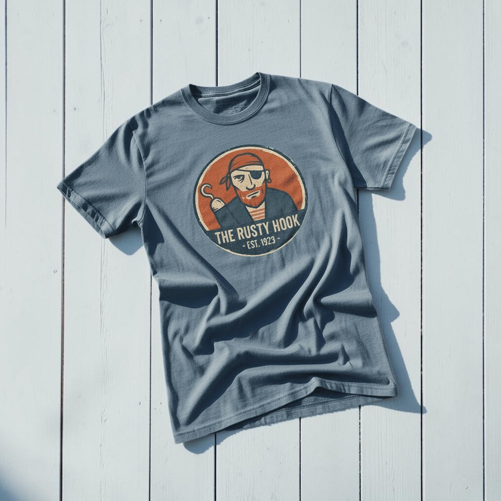 Rusty Hook Blue Jean — Grunge Wood Plank