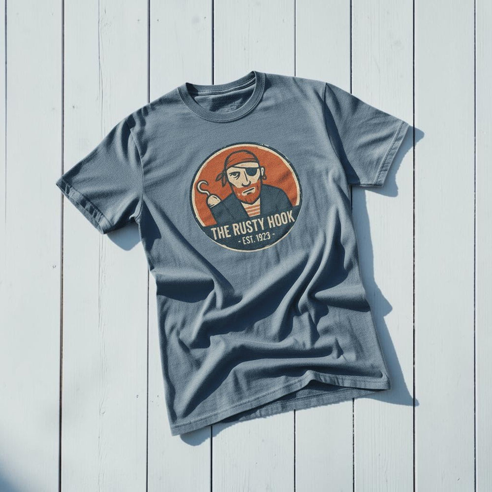 Rusty Hook Blue Jean — Grunge Wood Plank