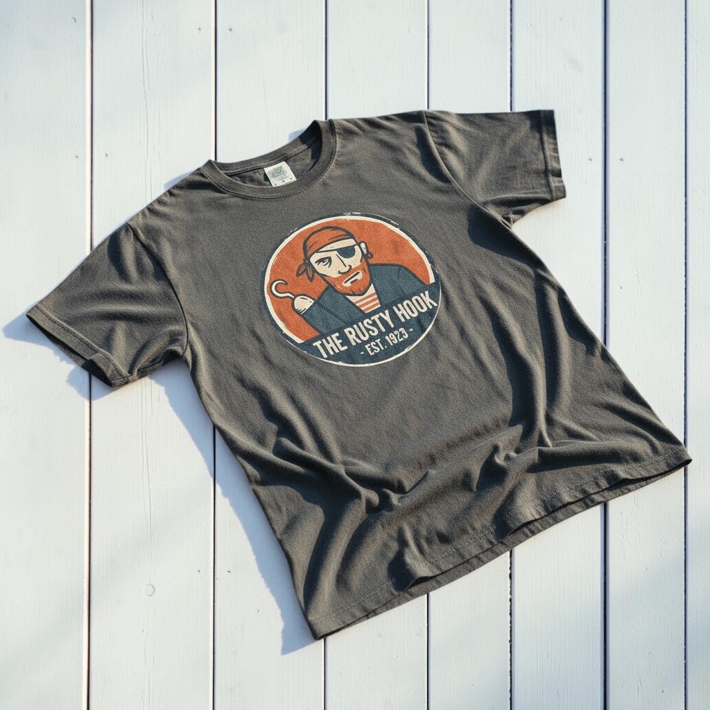 Rusty Hook Graphite — Grunge Wood Plank