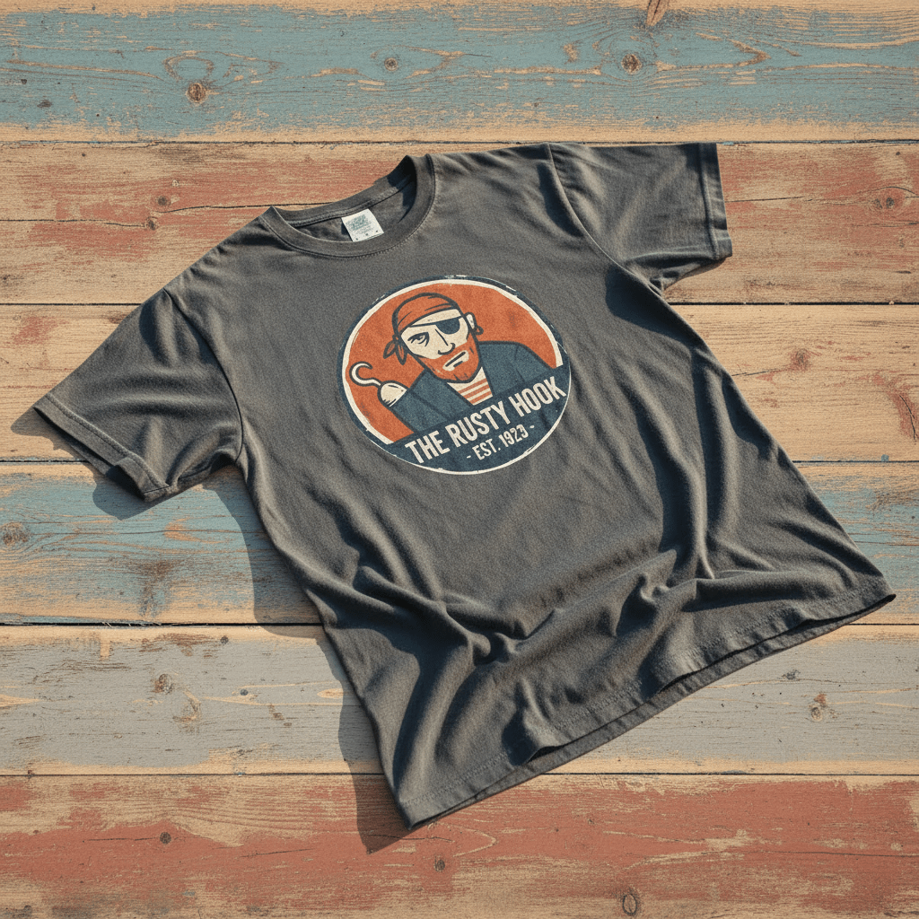 Rusty Hook Graphite — Grunge Wood Plank