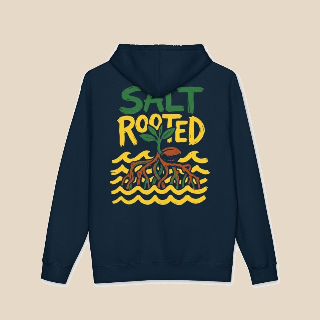 Salt Rooted hoodie — plant roots graphic pullover by Five Tides Apparel, view 3 of 10