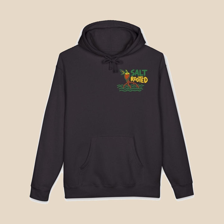 Salt Rooted hoodie — plant roots graphic pullover by Five Tides Apparel, view 2 of 10