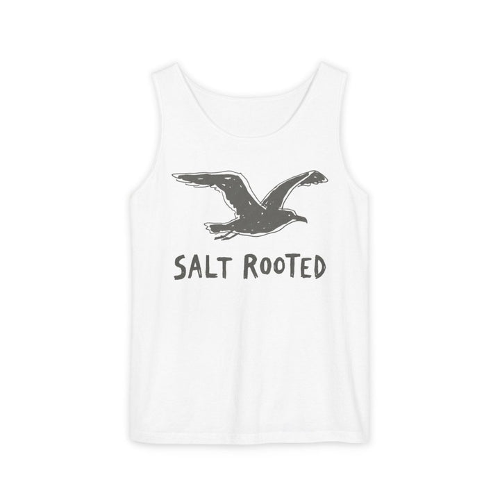 Salt Rooted Seagull Tank | Garment-Dyed Vintage Coastal Graphic Tank Top - FIVE TIDES APPAREL