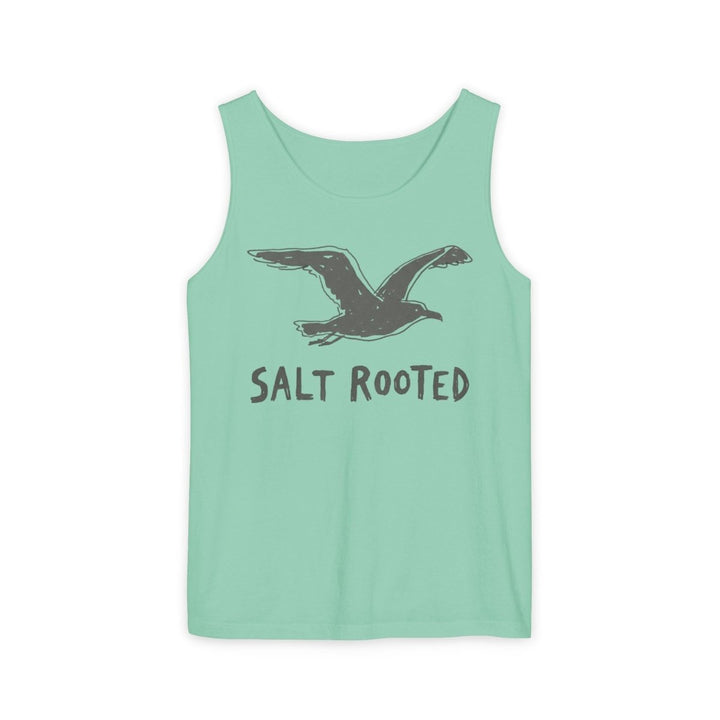 Salt Rooted Seagull Tank | Garment-Dyed Vintage Coastal Graphic Tank Top - FIVE TIDES APPAREL
