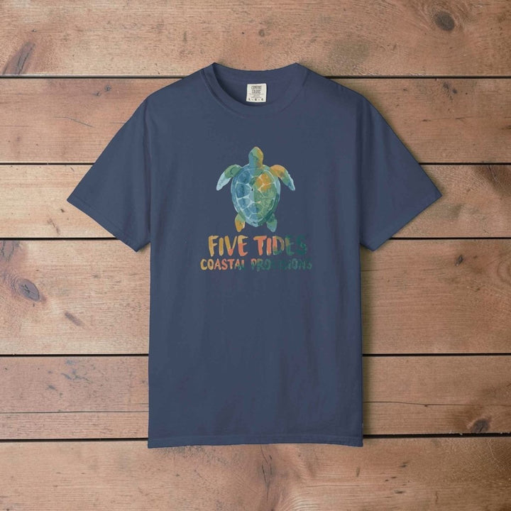 Sea Turtle Coastal Custom Graphic T-Shirt - Five Tides Vintage Beach Tee