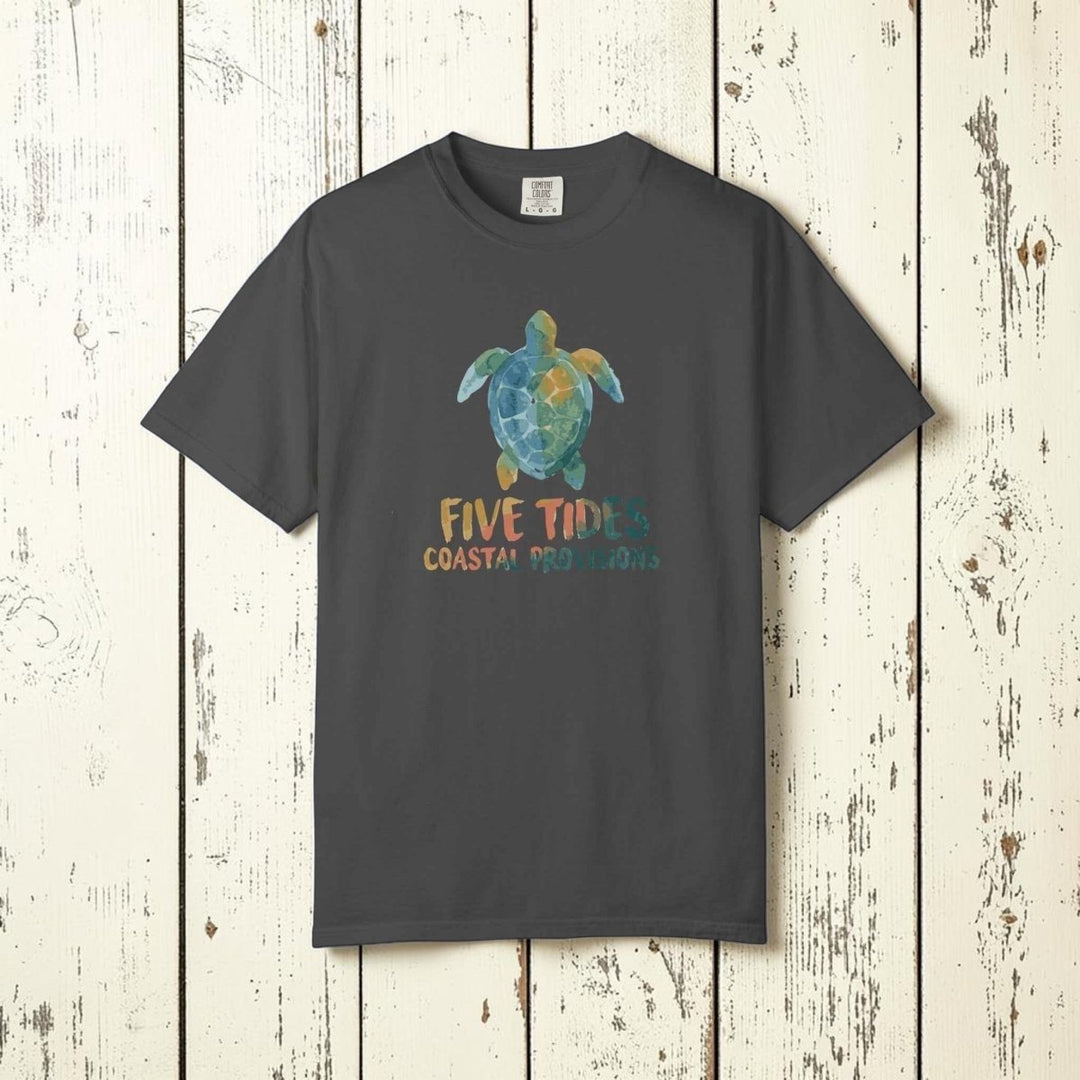 Sea Turtle Coastal Custom Graphic T-Shirt - Five Tides Vintage Beach Tee