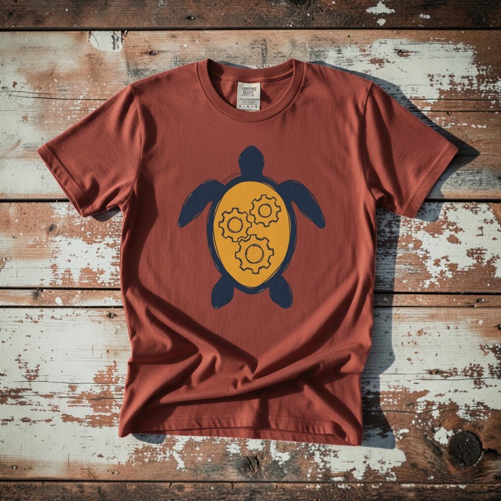 Sea Turtle Gear graphic t-shirt in Brick terracotta coastal lifestyle product photo