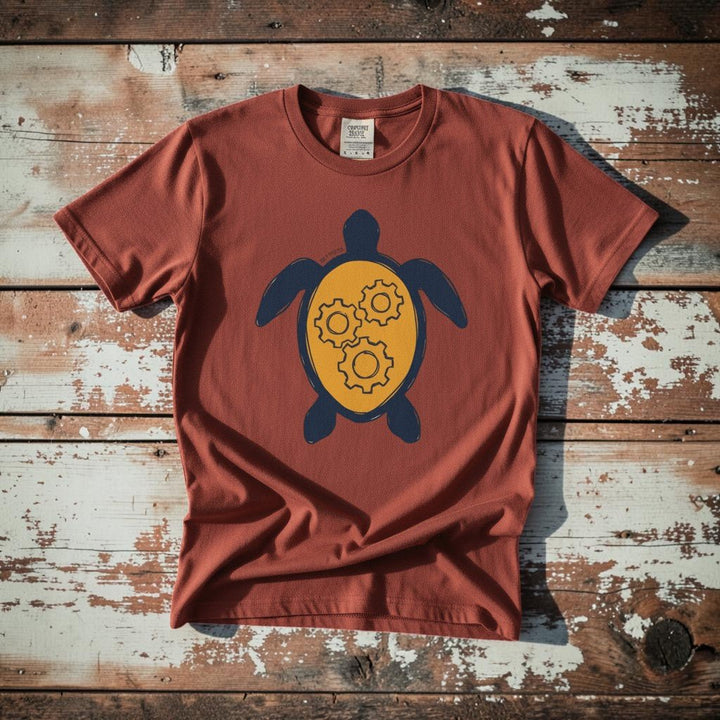 Sea Turtle Gear graphic t-shirt in Brick terracotta coastal lifestyle product photo
