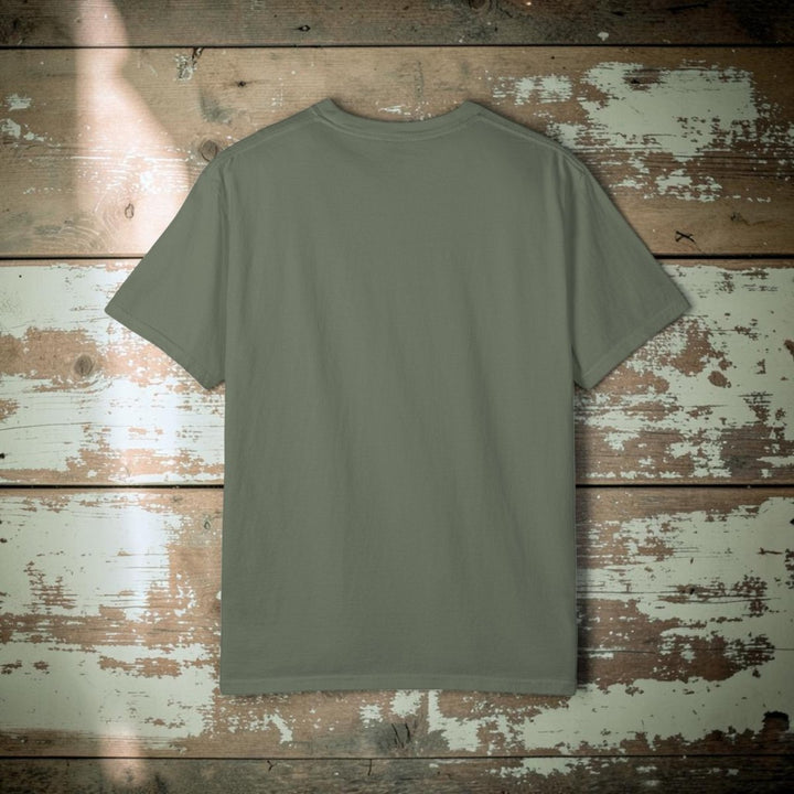 Green t-shirt on a white background