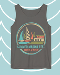 Dark Tank Front - Light Blue Wave BG