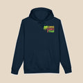 Summer Sadness Tour hoodie flat lay, view 1 — retro whale graphic pullover by Five Tides Apparel