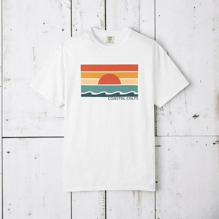 Sunset Coastal Calm Graphic T-Shirt, Vintage Retro Summer Fashion Unisex Tee
