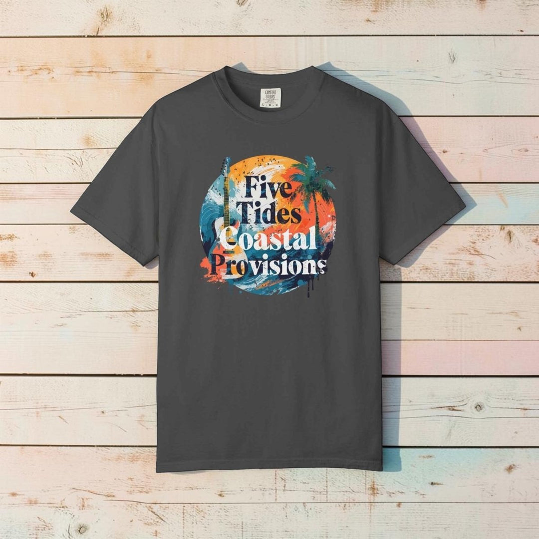 Coastal Vibes Guitar Graphic T-Shirt - Summer Casual Cotton Tee