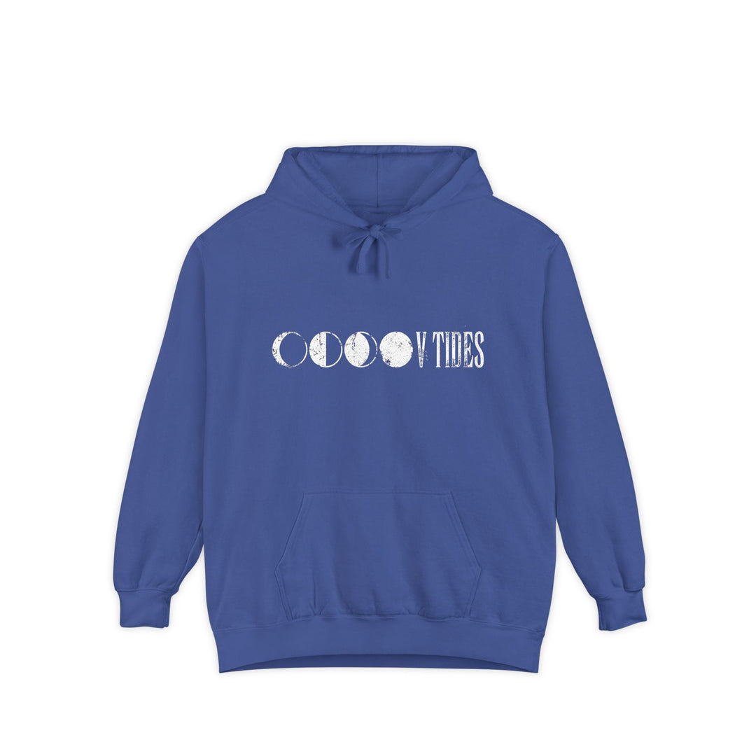 Blue hoodie with &