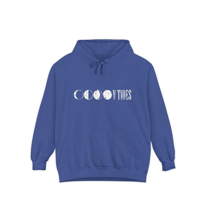 Blue hoodie with &