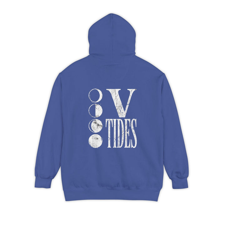 Blue hoodie with &