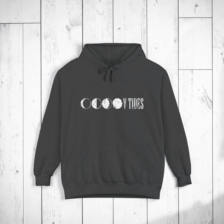 Dark gray hoodie with &