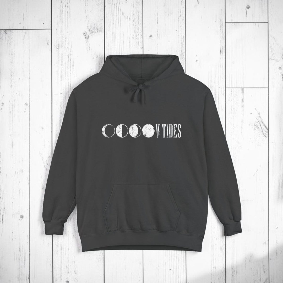 Dark gray hoodie with &
