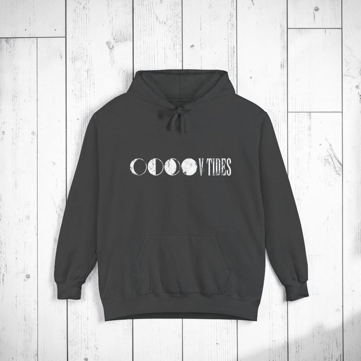 Dark gray hoodie with &