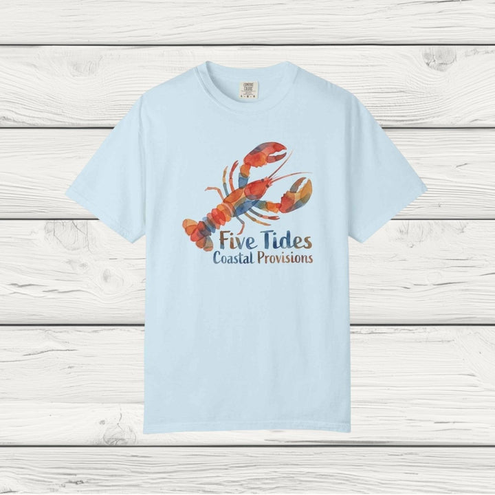 Lobster Coastal Watercolor Tee - Five Tides Coastal Provisions Nautical Graphic T-Shirt
