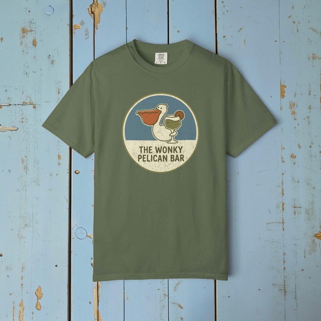 Wonky Pelican Bar Vintage Graphic Tee - Summer Bar T-Shirt