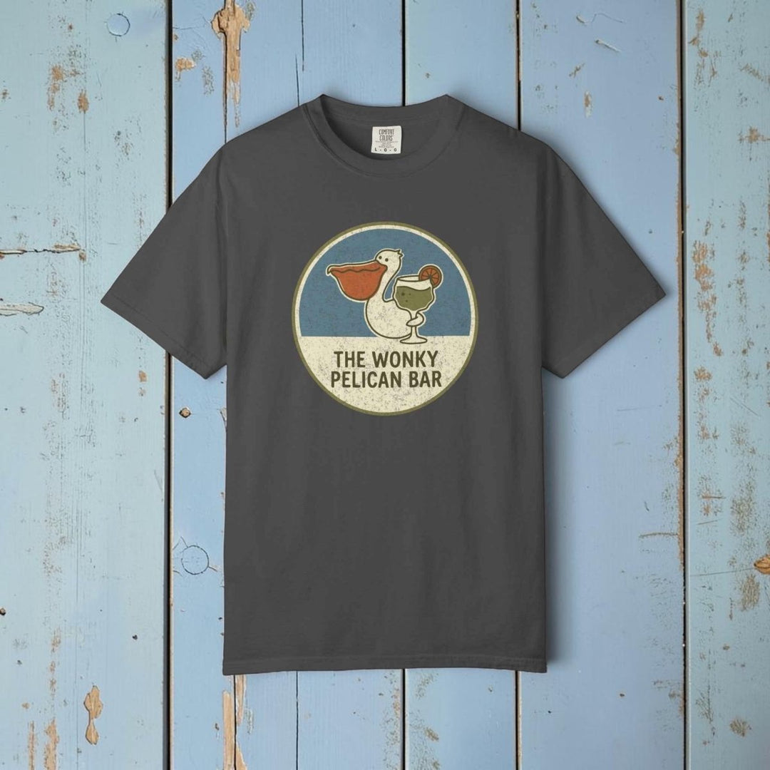 Wonky Pelican Bar Vintage Graphic Tee - Summer Bar T-Shirt